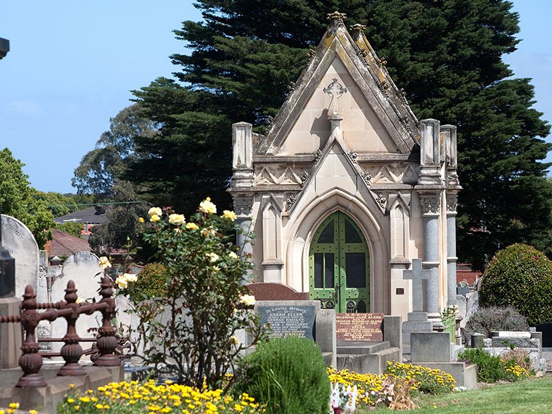 Historical family vault at Brighton General Cemetery