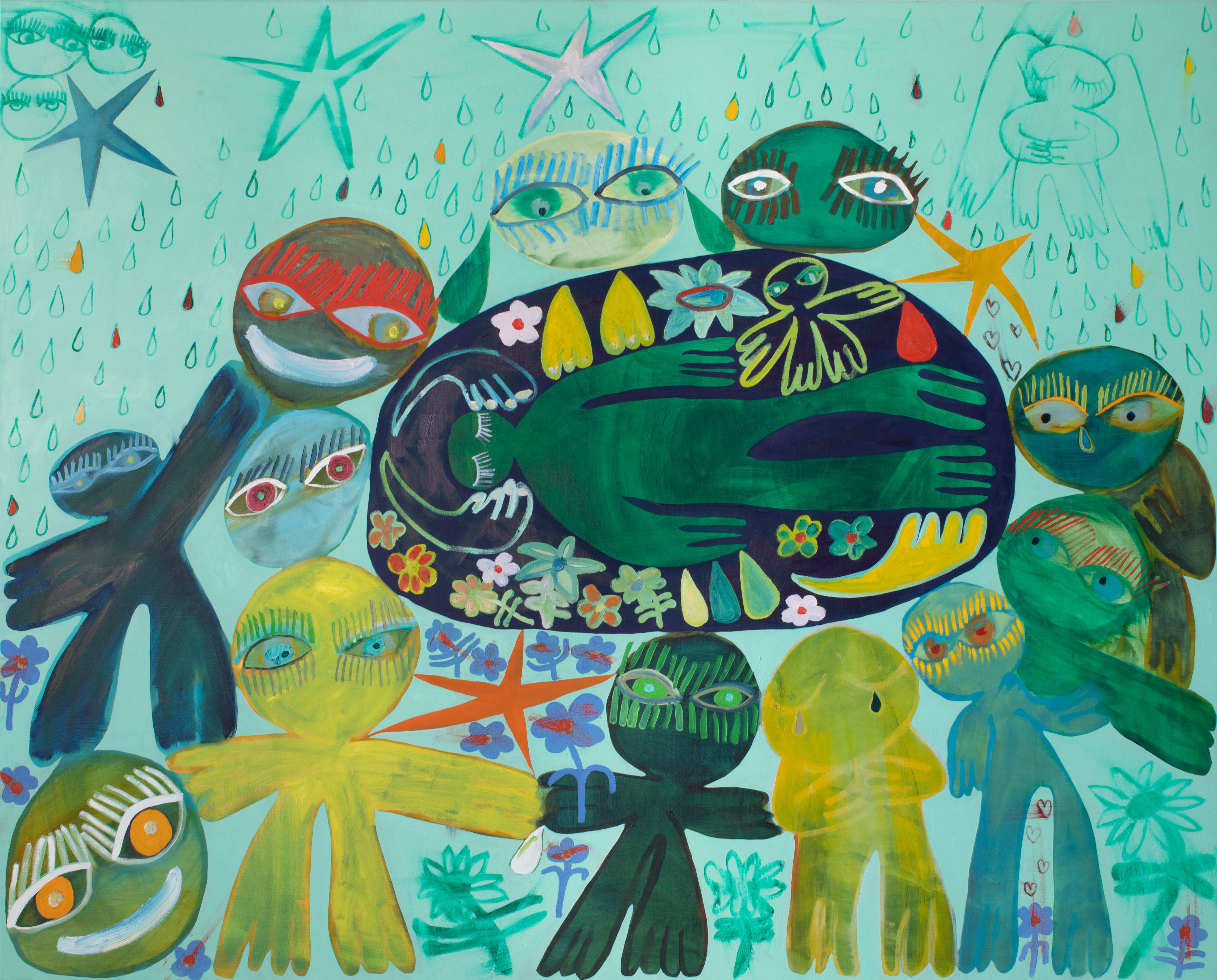 'Family', a painting by artist Charlotte Alldis