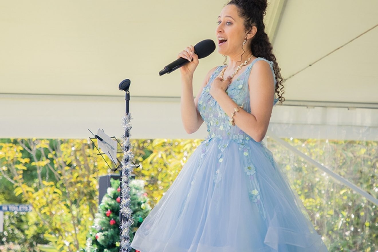 Community at the Christmas Carols on the Lawn event