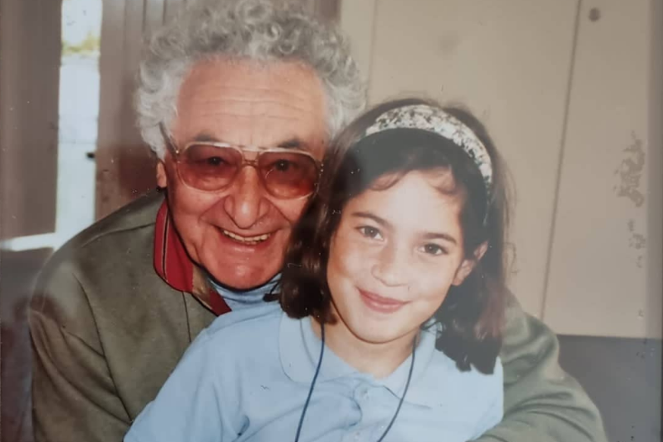 SMCT team member Leah Mandeltort as a young child with her grandfather, Marek